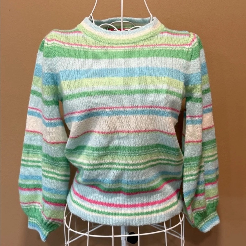 NWT Lilly Pulitzer Wool Striped Sweater XXS New Preppy - Picture 2 of 6